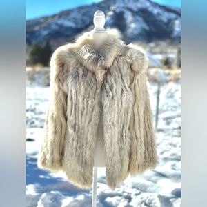 Blue fox fur coat, In very good condition